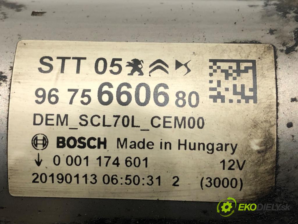 CITROEN BERLINGO III nadwozie wielkoprzestrzenne (MPV) 2019 73 kW 1.6 BlueHDi 100 1560 Štartér 9675660680 (Štartér)