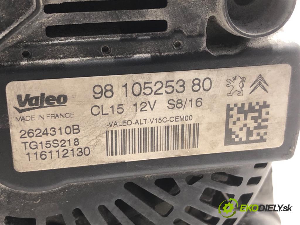 CITROEN BERLINGO III nadwozie wielkoprzestrzenne (MPV) 2019 73 kW 1.6 BlueHDi 100 1560 Alternátor 9810525380 (Alternátor)