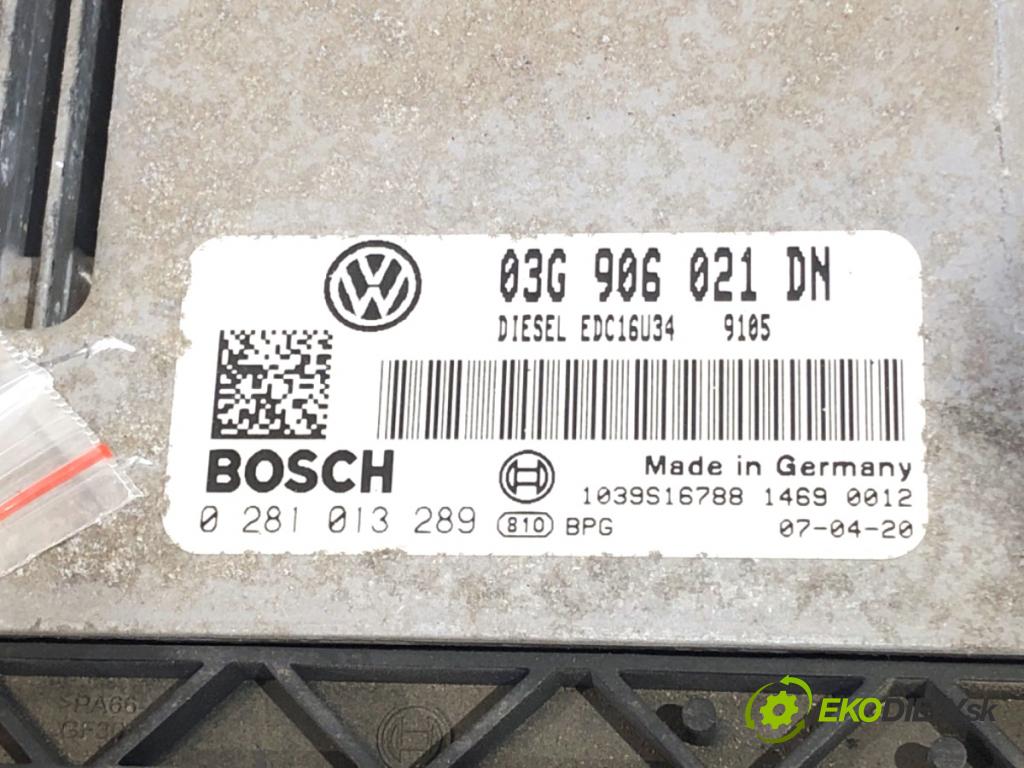 SKODA OCTAVIA II liftback 2007 77 kW 1.9 TDI 1896 riadiaca jednotka Motor 03G906021DN (Riadiaca jednotka)
