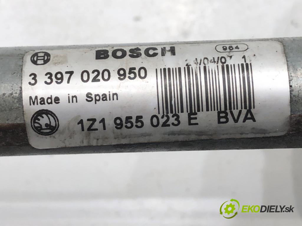 SKODA OCTAVIA II liftback 2007 77 kW 1.9 TDI 1896 Mechanizmus stieračov predný 1Z1955023E (Motorček stieračov predný)