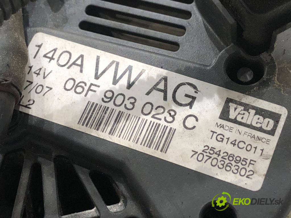 SKODA OCTAVIA II liftback 2007 77 kW 1.9 TDI 1896 Alternátor 06F903023C (Alternátor)