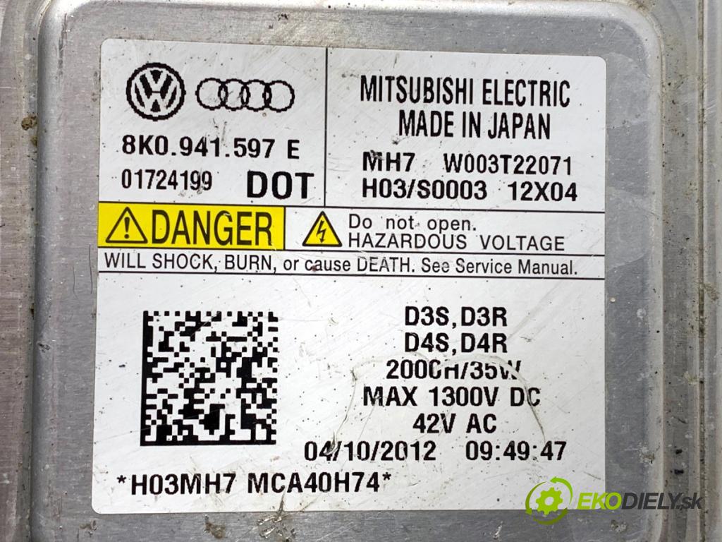 VW GOLF VII Kombi 2014 110 kW 2.0 TDI 1968 Menič XENON 8K0941597E (Riadiaca jednotka xenónu)