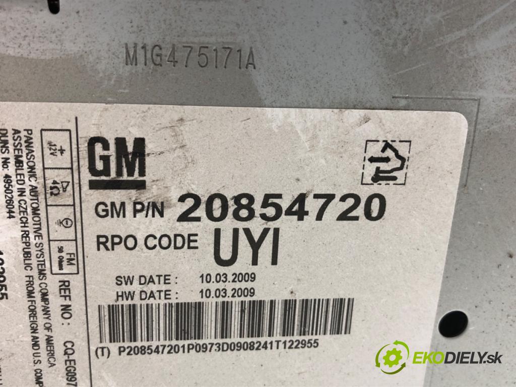 OPEL INSIGNIA A Kombi 2009 81 kW 2.0 CDTI (35) 1956 RADIO 20854720 (Audio zariadenie)