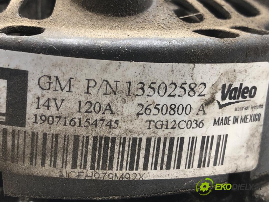 OPEL INSIGNIA A Kombi 2009 81 kW 2.0 CDTI (35) 1956 Alternátor 13502582 (Alternátor)