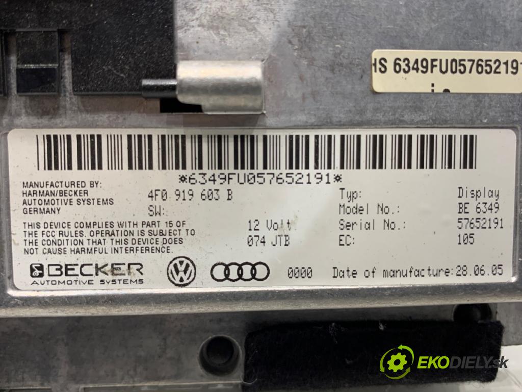 AUDI A6 C6 Kombi 2005 132 kW 2.7 TDI quattro 2698 Displej 4F0919603B (Přístrojová deska)