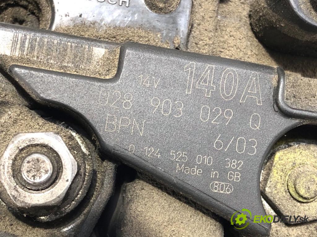 AUDI A4 B6 Kombi 2003 85 kW 1.9 TDI 1896 Alternátor 028903029Q (Alternátor)