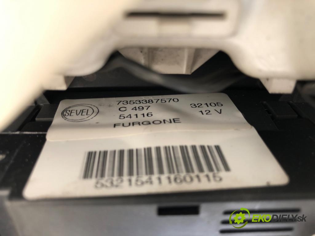 PEUGEOT BOXER I Autobus 2005 74 kW 2.2 HDi 2179 Panel ovládania kúrenia 7353387570 (Prepínacie páčky pod volantom)