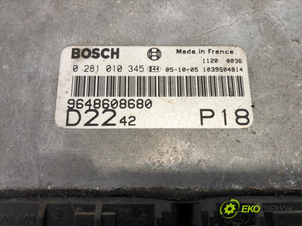 PEUGEOT BOXER I Autobus 2005 74 kW 2.2 HDi 2179 riadiaca jednotka Motor 9648608680 0281010345 (Riadiaca jednotka)