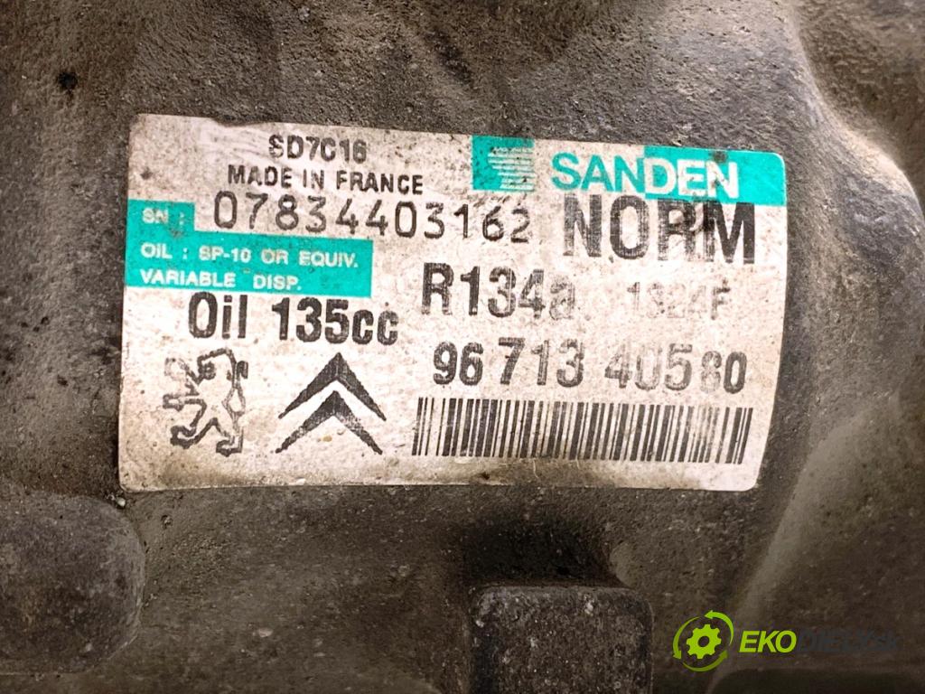 PEUGEOT 508 SW I Kombi 2011 103 kW 2.0 HDi 1997 Kompresor klimatizácie 9671340580 (Kompresor klimatizácie)