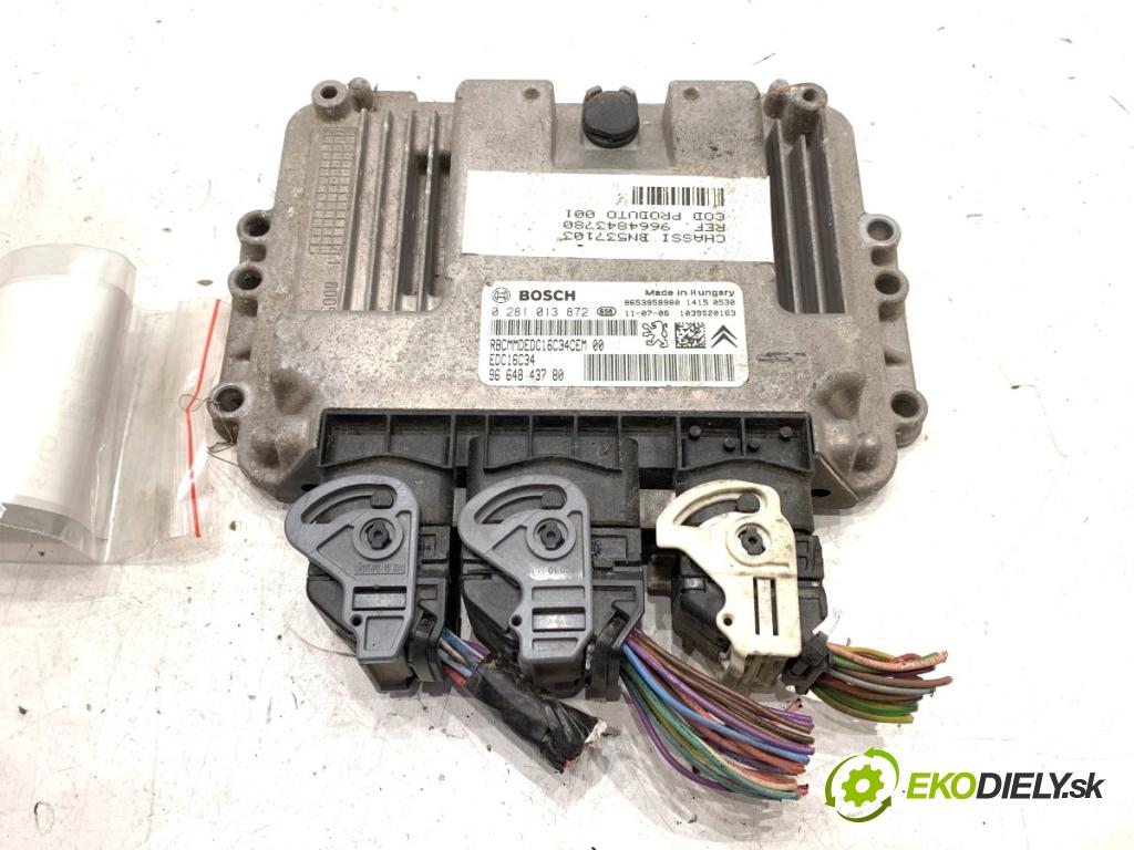 CITROEN BERLINGO II nadwozie wielkoprzestrzenne (MPV) 2011 66 kW 1.6 HDi 90 1560 riadiaca jednotka Motor 9664843780 (Riadiaca jednotka)