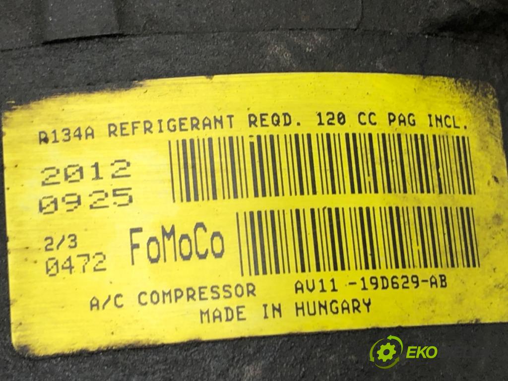 FORD FIESTA MK7 liftback 2012 51 kW 1.4 TDCi 1399 kompresor klimatizace AV11-19D629-AB (Kompresor klimatizace)