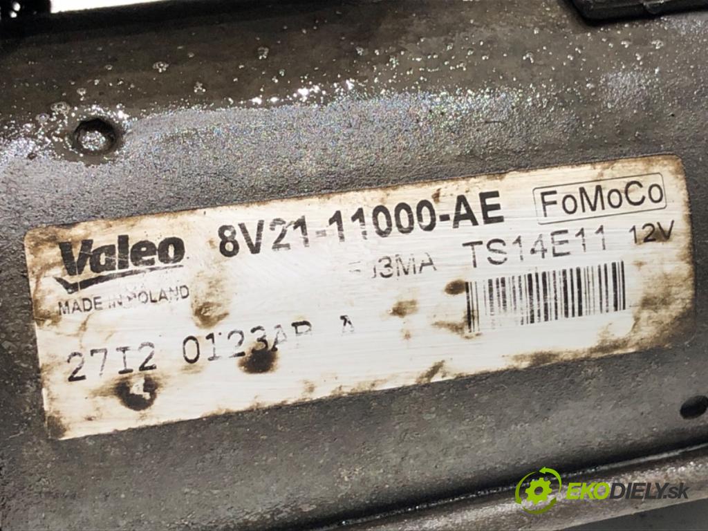 FORD FIESTA MK7 liftback 2012 51 kW 1.4 TDCi 1399 Štartér 8V21-11000-AE (Štartér)