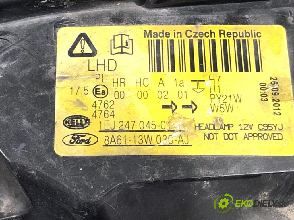 FORD FIESTA MK7 liftback 2012 51 kW 1.4 TDCi 1399 Svetlomet ľavy predný 8A61-13W030-AJ