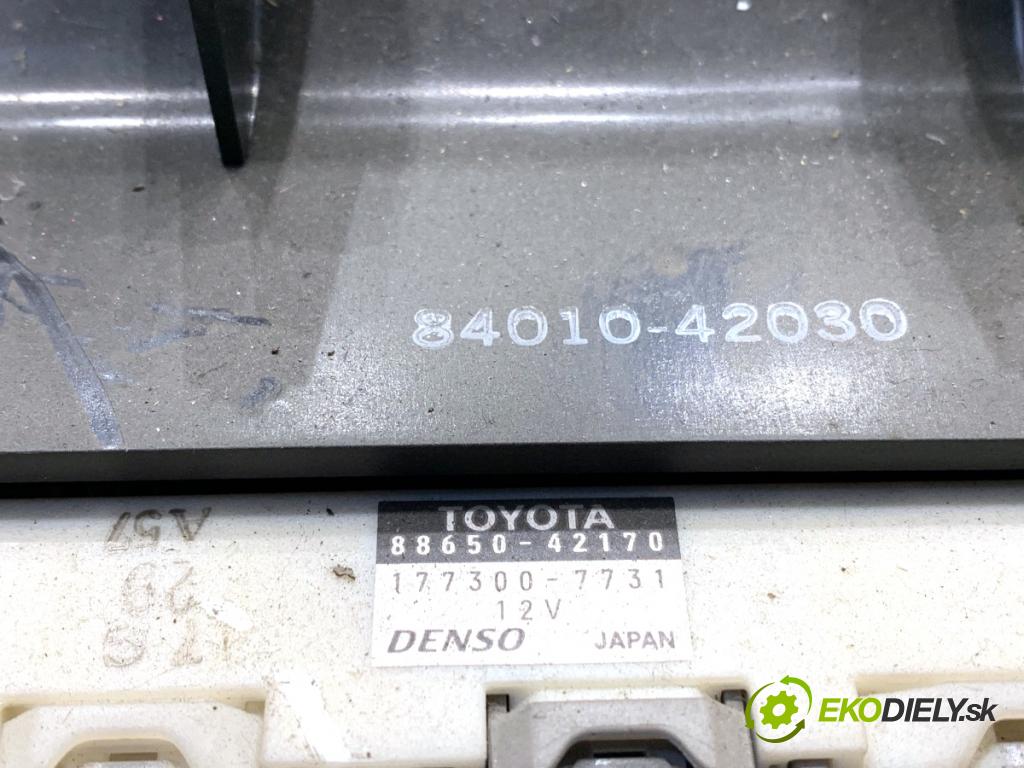 TOYOTA RAV 4 II SUV 2005 85 kW 2.0 D 4WD (CLA20_, CLA21_) 1995 Panel ovládania kúrenia 88650-42170 (Prepínacie páčky pod volantom)