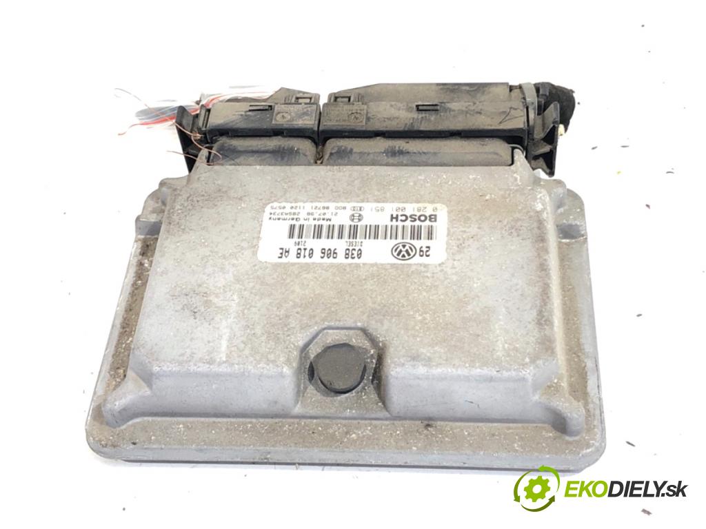 VW BORA I sedan 1998 66 kW 1.9 TDI 1896 riadiaca jednotka Motor 038906018AE (Riadiaca jednotka)