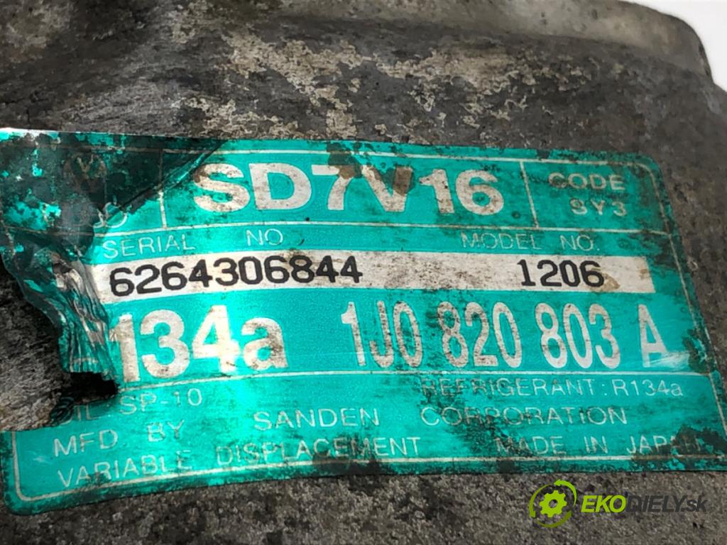 VW BORA I sedan 1998 66 kW 1.9 TDI 1896 Kompresor klimatizácie 1J0820803A (Kompresor klimatizácie)