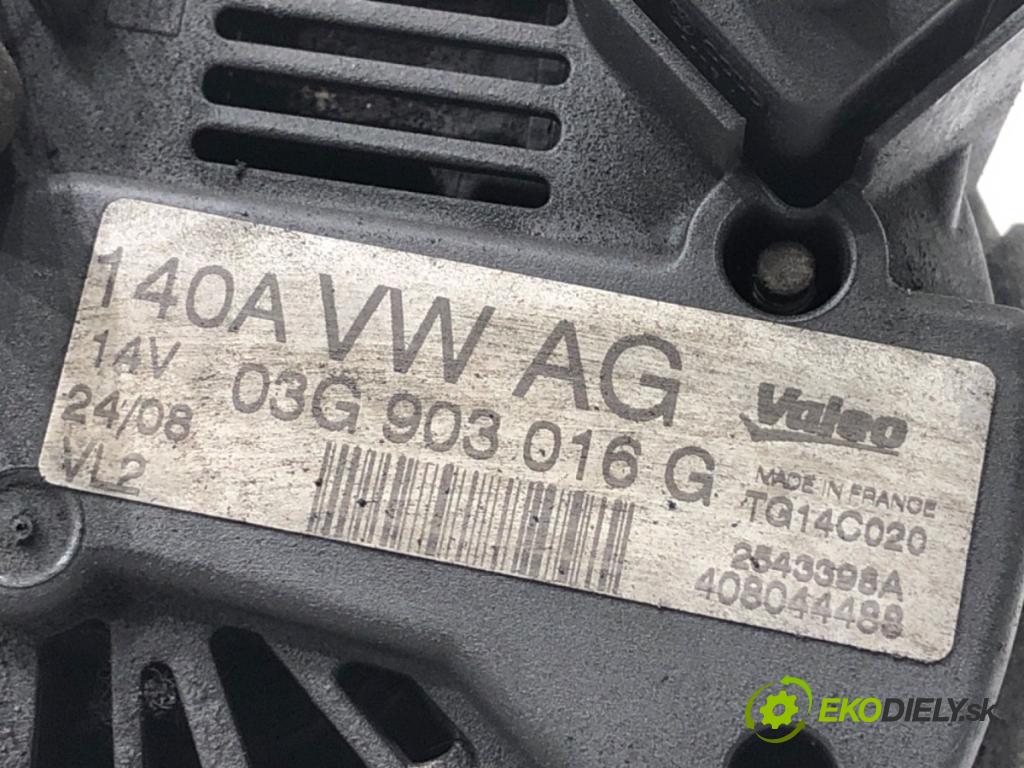 AUDI A4 B8 Kombi 2008 105 kW 2.0 TDI 1968 Alternátor 03G903016G (Alternátor)