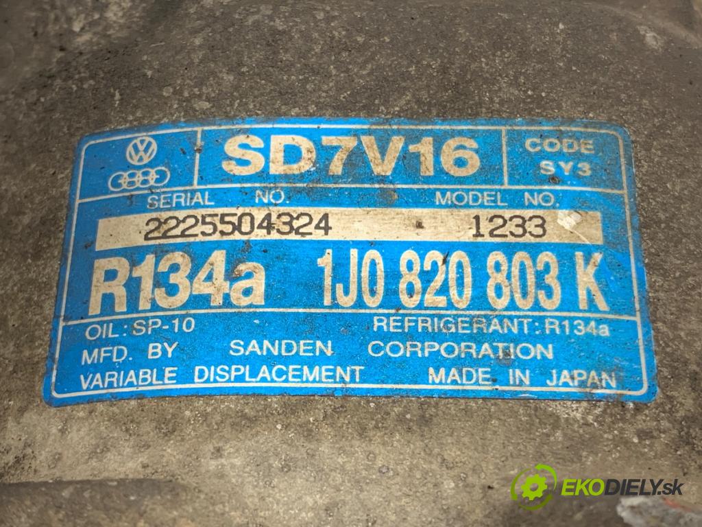 VW GOLF IV liftback 2003 55 kW 1.4 16V 1390 Kompresor klimatizácie 1J0820803K (Kompresor klimatizácie)