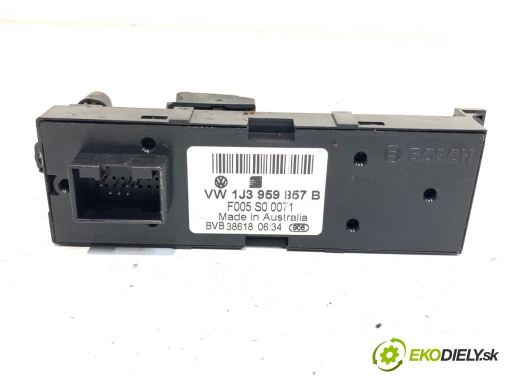 VW GOLF IV liftback 2003 55 kW 1.4 16V 1390 Prepínač okien 1J3959857B (Prepínacie páčky pod volantom)