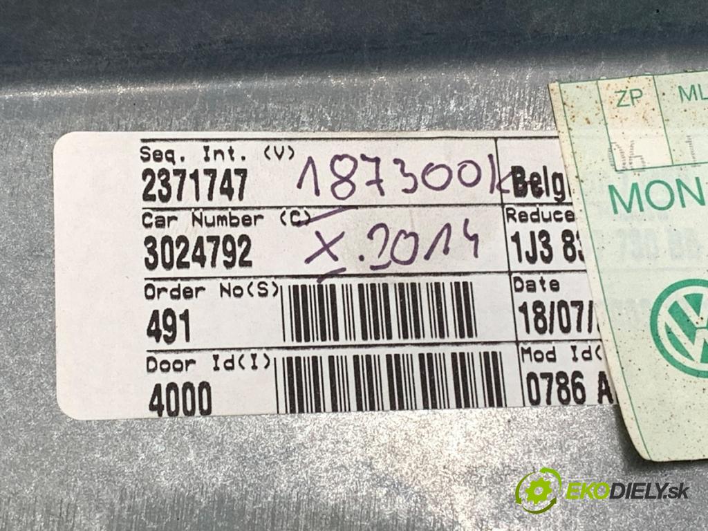VW GOLF IV liftback 2003 55 kW 1.4 16V 1390 mechanismus okna pravý přední část 1J3837730BB