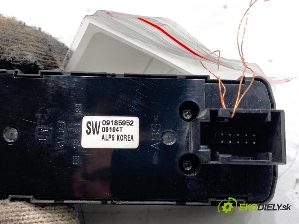 OPEL VECTRA C sedan 2005 88 kW 1.9 CDTI (F69) 1910 Prepínač okien 09185952 (Prepínacie páčky pod volantom)