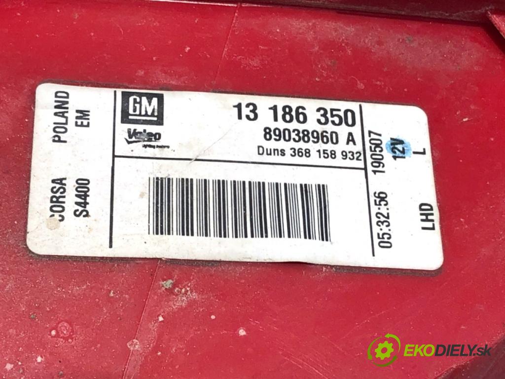 OPEL CORSA D liftback 2007 55 kW 1.3 CDTI (L08, L68) 1248 světlo levý zadní část 13186350