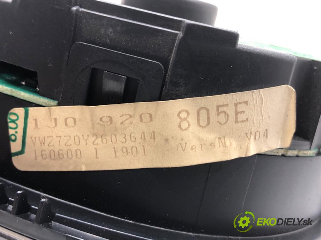 VW GOLF IV liftback 2000 66 kW 1.9 TDI 1896 Prístrojovka 1J0920805E (Prístrojová doska)