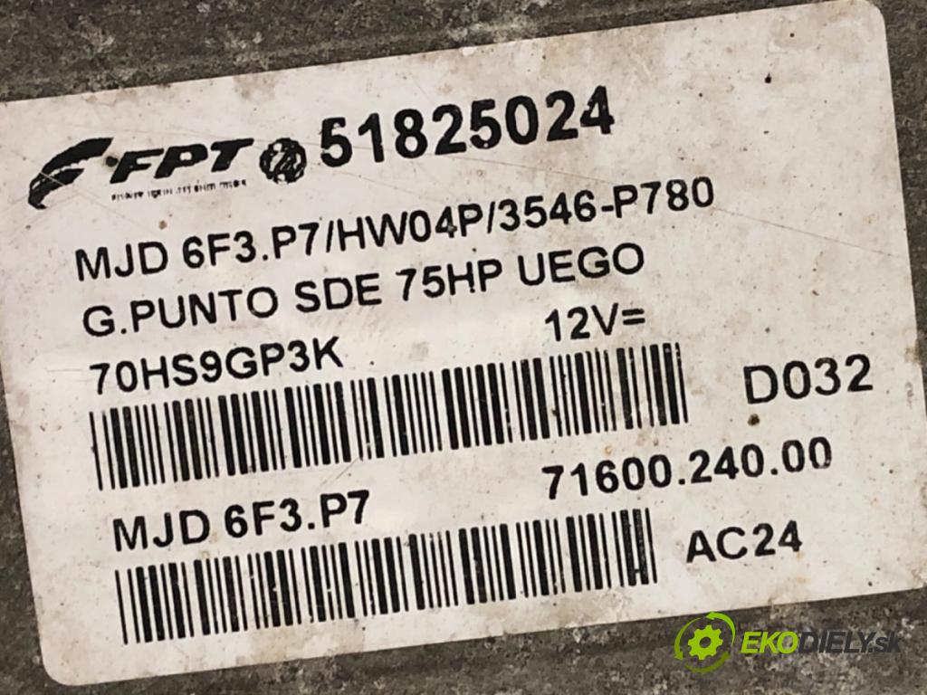 FIAT GRANDE PUNTO liftback 2007 55 kW 1.3 D Multijet 1248 riadiaca jednotka Motor 51825024 (Riadiaca jednotka)