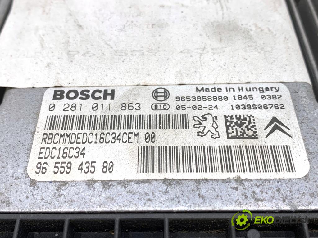 CITROEN C4 I liftback 2005 66 kW 1.6 HDi 1560 riadiaca jednotka Motor 9655943580 (Riadiaca jednotka)