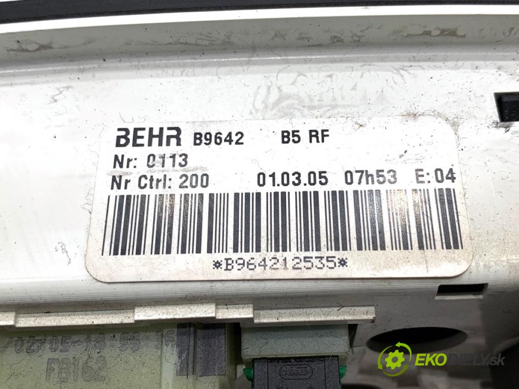 CITROEN C4 I liftback 2005 66 kW 1.6 HDi 1560 Panel ovládania kúrenia B9642 (Prepínacie páčky pod volantom)