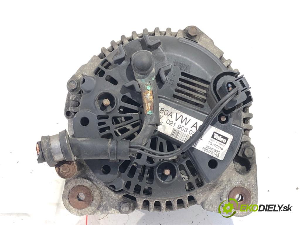 VW PASSAT B6 sedan 2006 103 kW 2.0 TDI 1968 Alternátor 021903026L (Alternátor)
