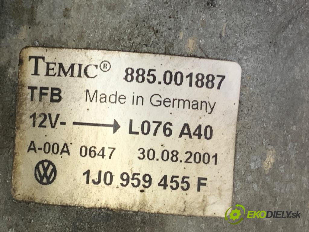 VW GOLF IV liftback 2000 85 kW 1.9 TDI 1896 Ventilátor chladiča 1J0959455F (Ventilátor)