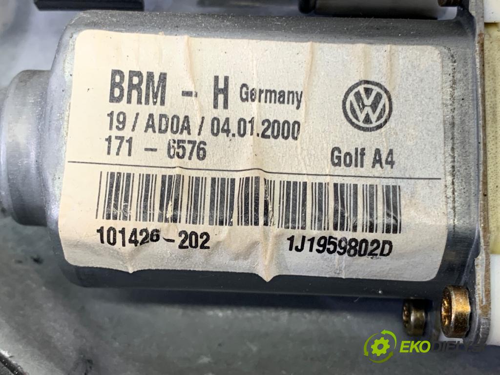 VW GOLF IV liftback 2000 85 kW 1.9 TDI 1896 mechanismus okna pravý přední část 1J1959802D