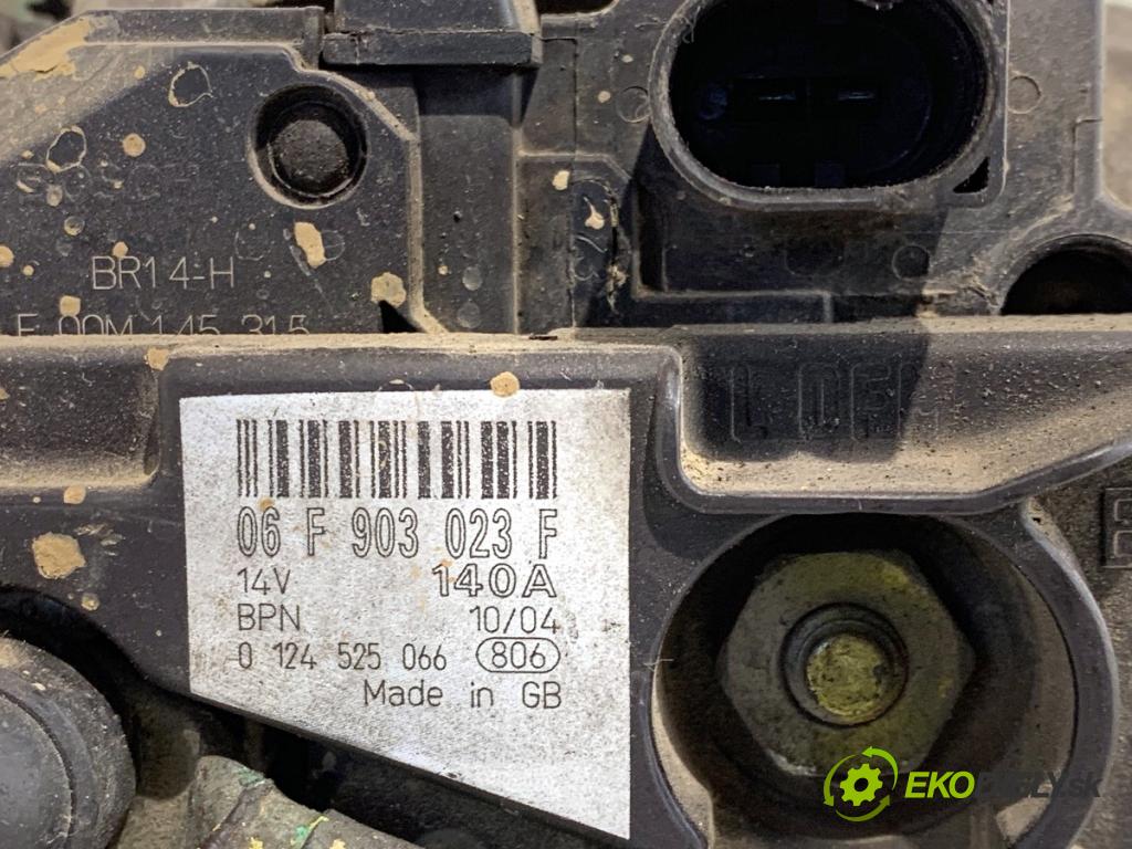 AUDI A3 8P liftback 2004 77 kW 1.9 TDI 1896 Alternátor 06F903023F (Alternátor)