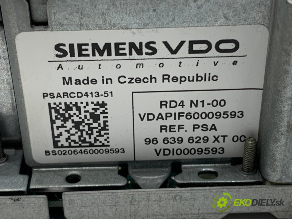 CITROEN C4 PICASSO I nadwozie wielkoprzestrzenne (MPV) 2007 80 kW 1.6 HDi 1560 RADIO 96639629XT (Audio zariadenie)