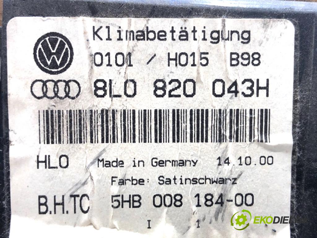 AUDI A3 8L liftback 2001 81 kW 1.9 TDI 1896 Panel ovládania kúrenia 8L0820043H (Prepínacie páčky pod volantom)