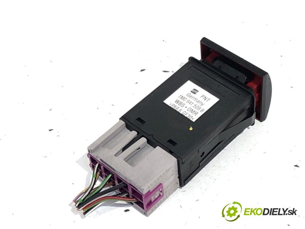 SEAT LEON I liftback 2002 81 kW 1.9 TDI 1896 Spínač svetiel výstražných (núdzových) 1M0941509B (Prepínacie páčky pod volantom)