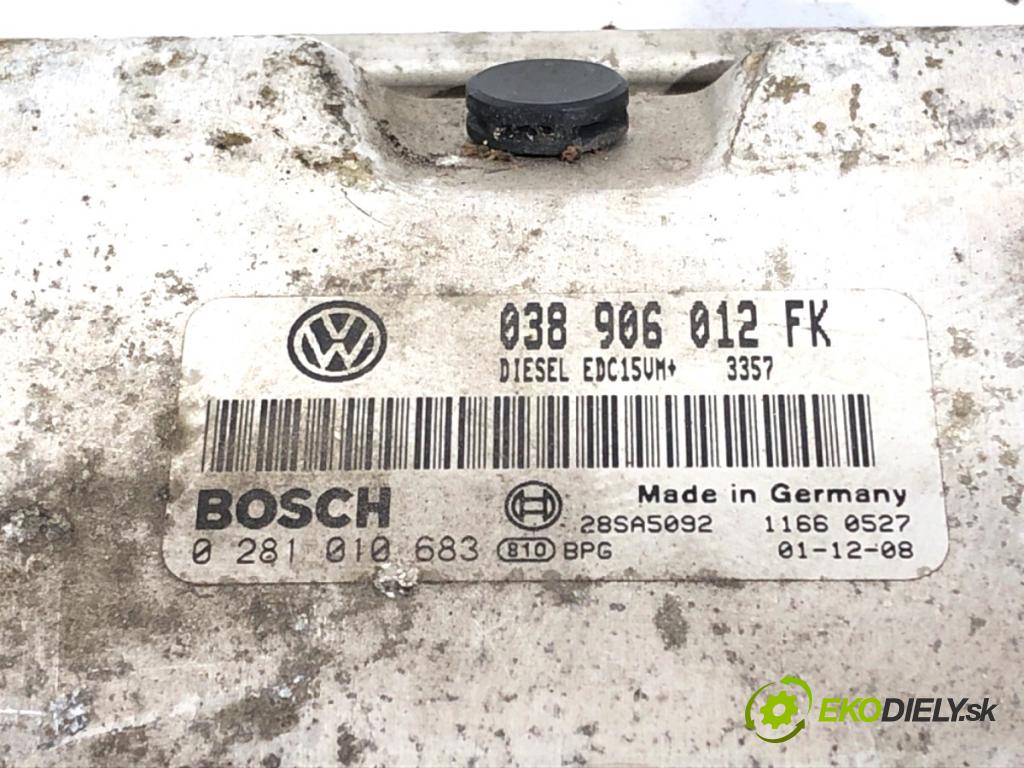 SEAT LEON I liftback 2002 81 kW 1.9 TDI 1896 riadiaca jednotka Motor 038906012FK (Riadiaca jednotka)
