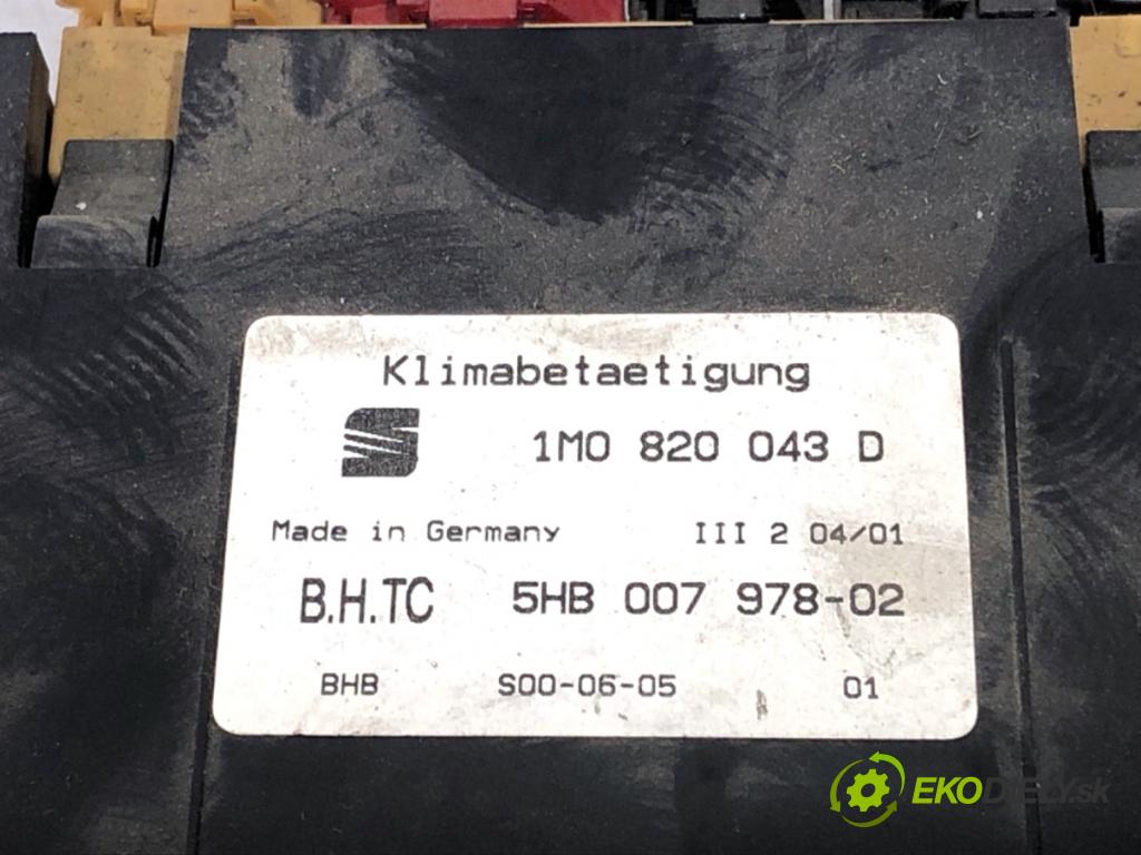 SEAT LEON I liftback 2002 81 kW 1.9 TDI 1896 Panel ovládania kúrenia 1M0820043D (Prepínacie páčky pod volantom)