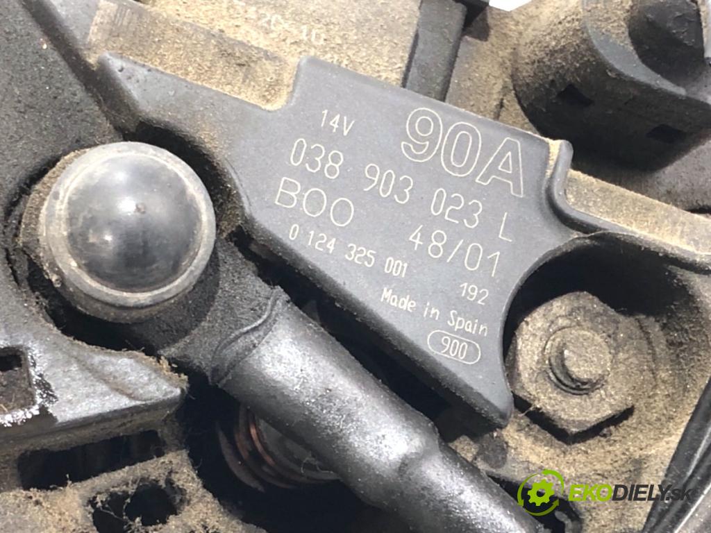 SEAT LEON I liftback 2002 81 kW 1.9 TDI 1896 Alternátor 038903023L (Alternátor)