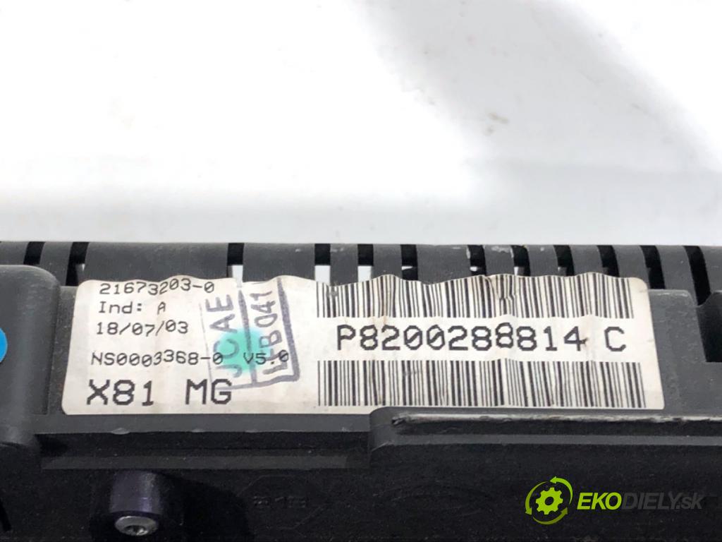 RENAULT ESPACE IV nadwozie wielkoprzestrzenne (MPV) 2003 120 kW 2.0 Turbo (JK0A, JK0B, JK0N) 1998 Prístrojovka 8200288814 (Prístrojová doska)