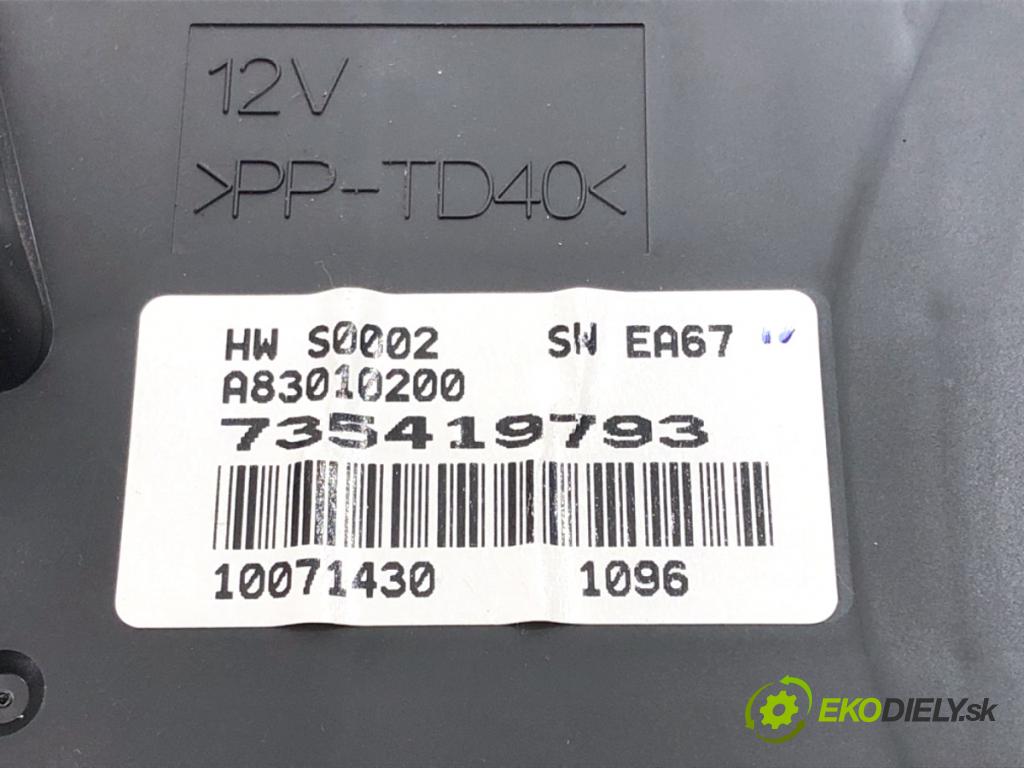 FIAT GRANDE PUNTO liftback 2006 48 kW 1.2 1242 Panel ovládania kúrenia 735419793 (Prepínacie páčky pod volantom)