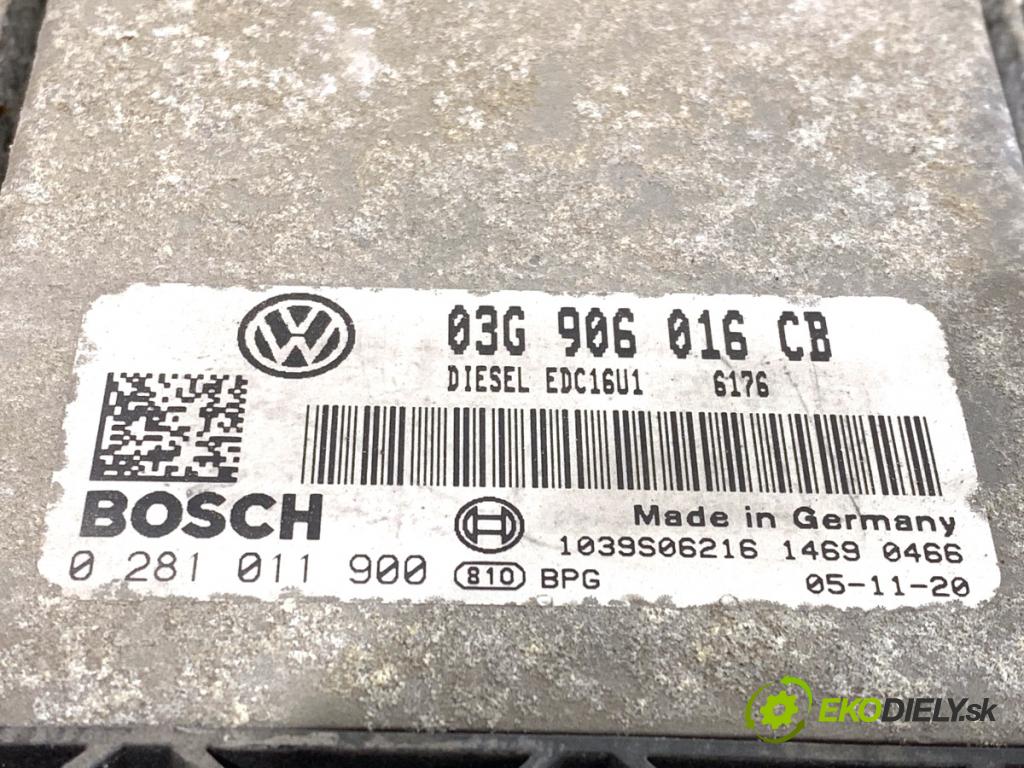 VW GOLF V liftback 2005 77 kW 1.9 TDI 1896 riadiaca jednotka Motor 03G906016CB (Riadiaca jednotka)