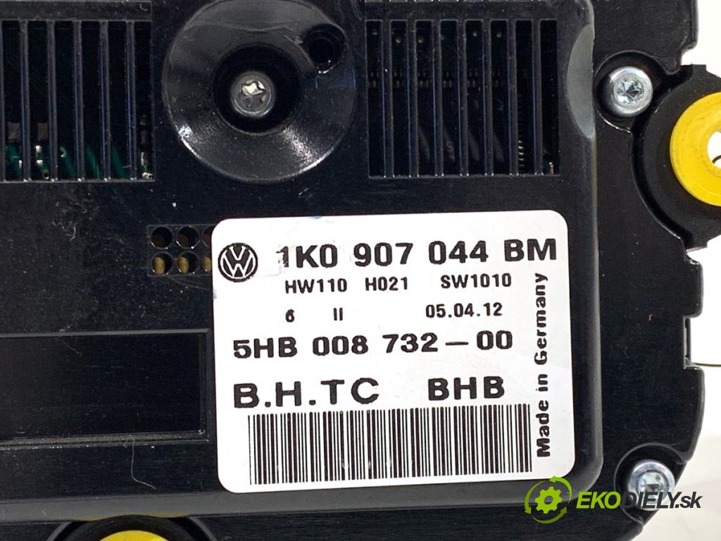 VW GOLF V liftback 2005 77 kW 1.9 TDI 1896 Panel ovládania kúrenia 1K0907044BM (Prepínacie páčky pod volantom)