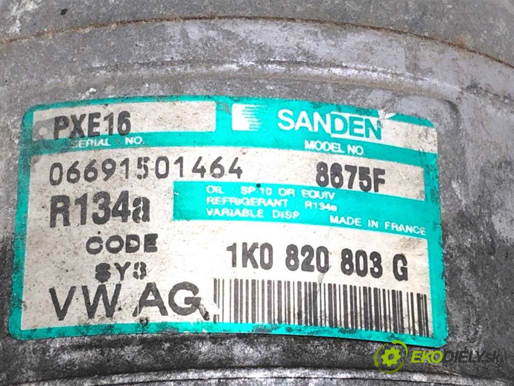 VW GOLF V liftback 2004 77 kW 1.9 TDI 1896 Kompresor klimatizácie 1K0820803G (Kompresor klimatizácie)