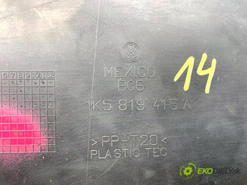 VW GOLF V liftback 2004 77 kW 1.9 TDI 1896 Torpédo, plast pod čelné okno 1K5819415A (Torpédo (plast pod čelným sklom))