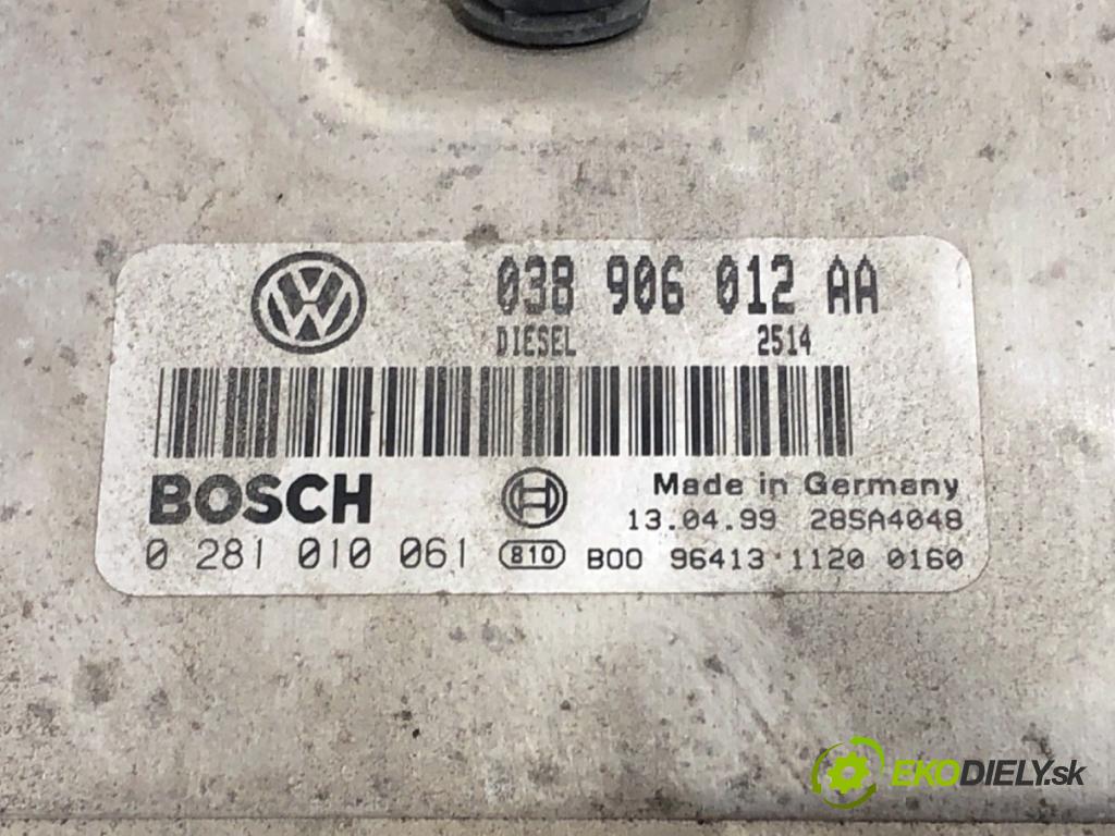 SEAT TOLEDO II sedan 1999 66 kW 1.9 TDI 1896 riadiaca jednotka Motor 038906012AA (Riadiaca jednotka)