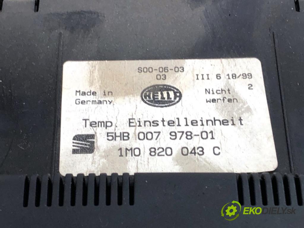 SEAT TOLEDO II sedan 1999 66 kW 1.9 TDI 1896 Panel ovládania kúrenia 1M0820043C (Prepínacie páčky pod volantom)