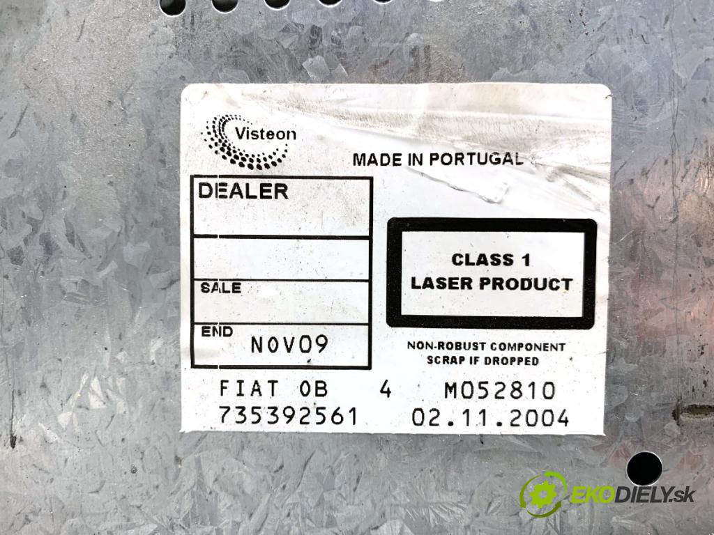 FIAT STILO Kombi 2005 85 kW 1.9 JTD 1910 RADIO 735392561 (Audio zariadenie)