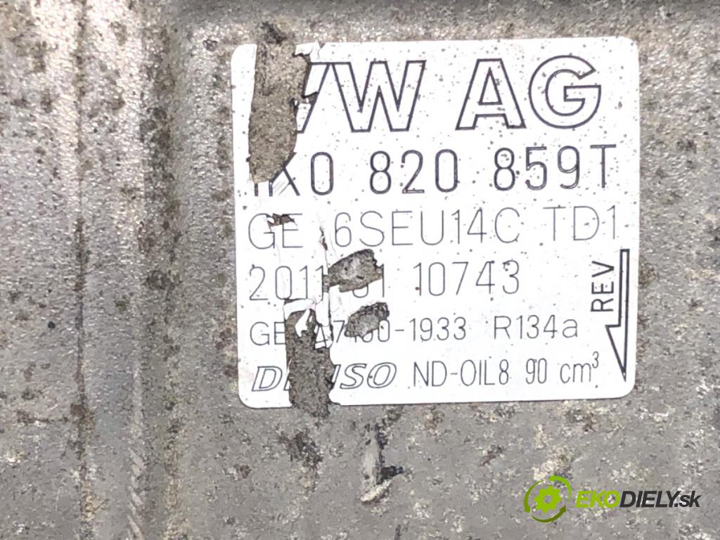 VW GOLF VI liftback 2011 59 kW 1.4 1390 kompresor klimatizace 1K0820859T (Kompresor klimatizace)